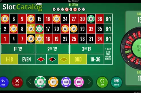 Скрин7. Double Ball American Roulette слот