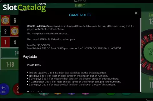 Скрин8. Double Ball American Roulette слот