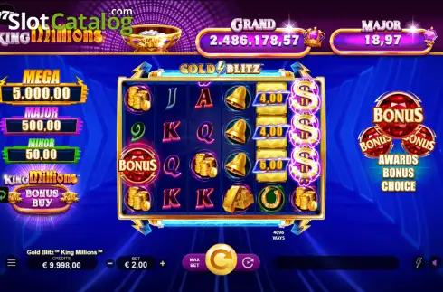 Скрин2. Gold Blitz King Millions слот
