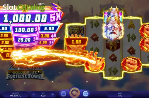 Скрин5. Zeus Gold Blitz Fortune Tower слот