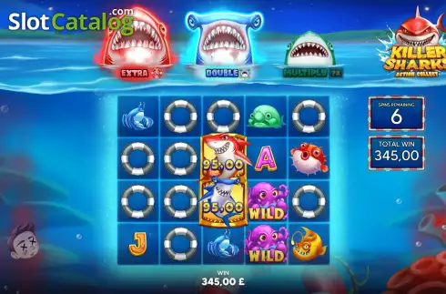 Скрин3. Killer Sharks: Action Collect слот