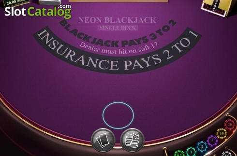 Скрин2. Neon Blackjack Single Deck слот