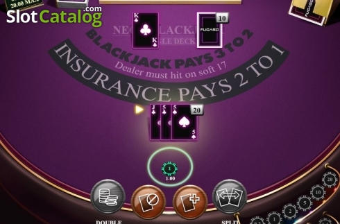 Скрин5. Neon Blackjack Single Deck слот