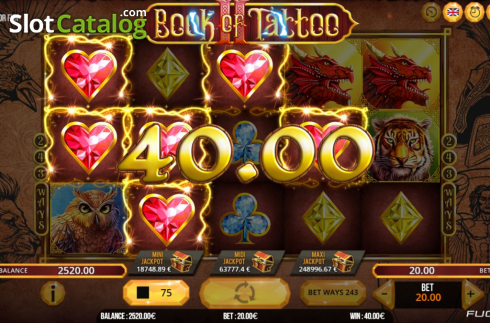 Скрин5. Book Of Tattoo 2 слот