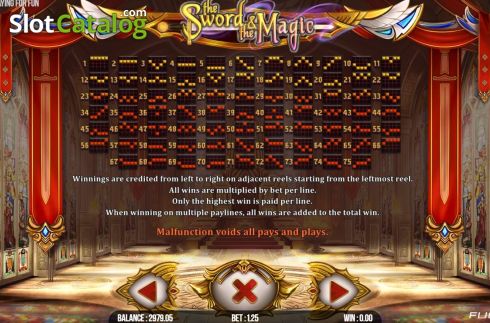 Скрин7. The Sword and The Magic слот