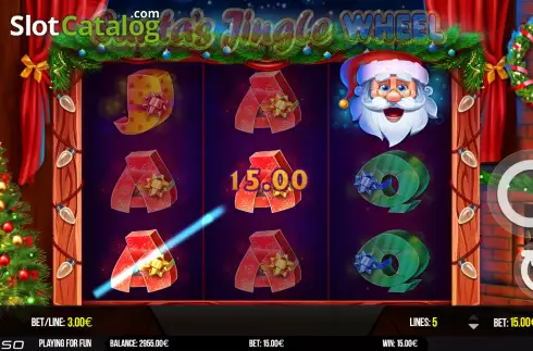 Скрин3. Santa's Jingle Wheel слот
