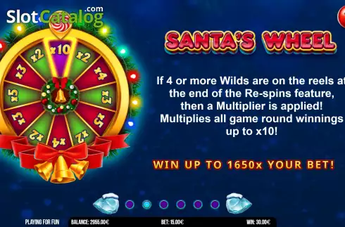 Скрин6. Santa's Jingle Wheel слот