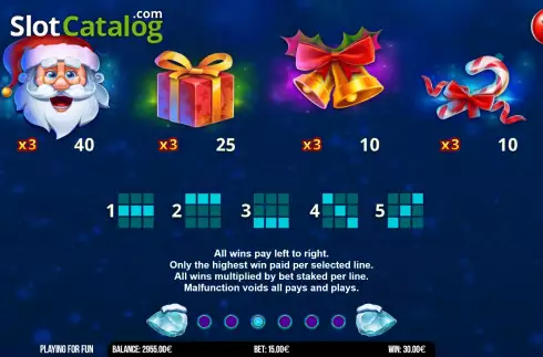 Скрин7. Santa's Jingle Wheel слот