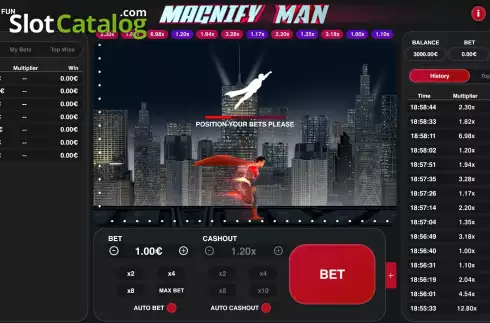 Скрин2. Magnify Man слот
