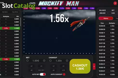 Скрин3. Magnify Man слот