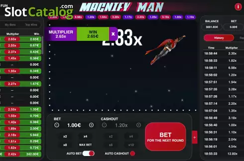 Скрин5. Magnify Man слот