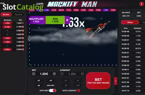 Скрин7. Magnify Man слот