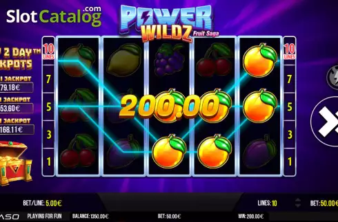 Скрин3. Power Wildz: Fruit Saga слот