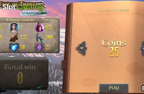 Скрин2. Fate of Throne Scratchcard слот