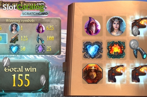 Скрин3. Fate of Throne Scratchcard слот