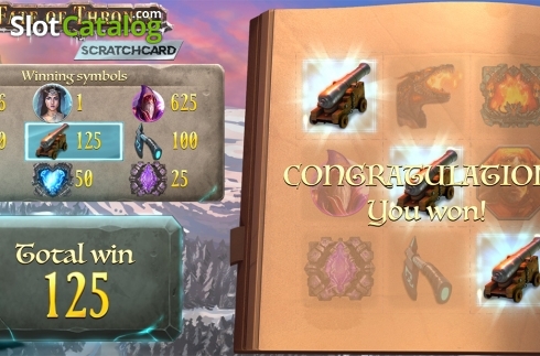 Скрин4. Fate of Throne Scratchcard слот