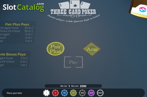 Скрин2. Three Card Poker (FunFair) слот