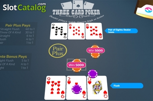 Скрин5. Three Card Poker (FunFair) слот