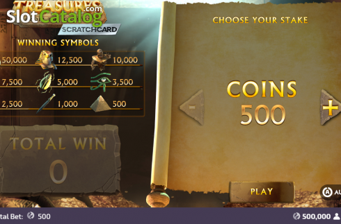 Скрин2. Treasures From The Crypto Scratchcard слот