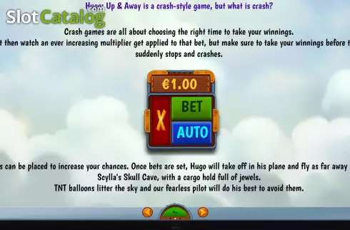 Скрин9. Hugo Up and Away (FunFair) слот