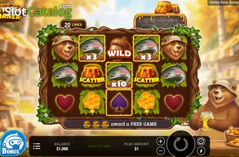 Скрин2. Honey Bear Bonanza слот