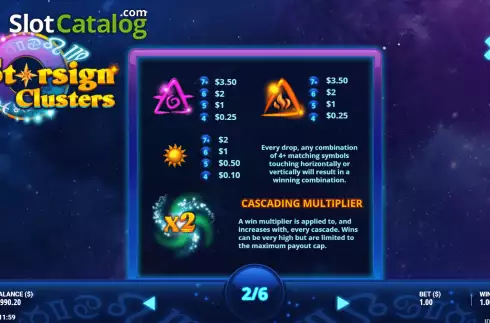 Скрин6. Starsign Clusters слот