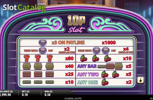 Скрин5. 10p Slot слот
