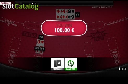 Скрин5. BlackJack Twins and Crazy Twins Extended VIP слот
