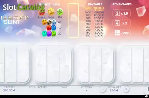 Скрин2. Diamond Glint слот