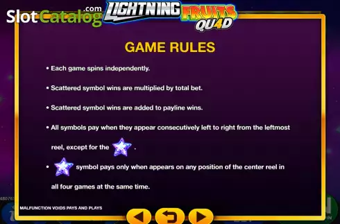 Скрин8. Lightning Fruits Quad слот