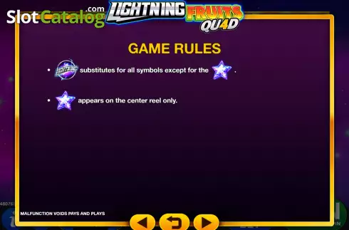 Скрин9. Lightning Fruits Quad слот