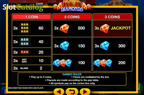 Скрин5. Red Diamonds слот