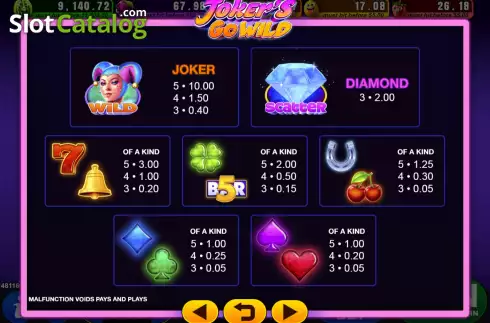 Скрин5. Joker's Go Wild слот