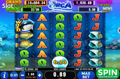 Скрин3. Orca (GMW) слот