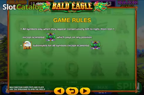 Скрин8. Bald Eagle слот