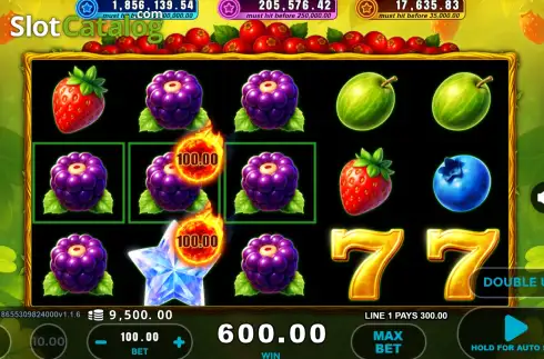Скрин3. Hot Berries Fireballs слот