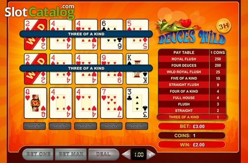 Скрин4. Deuces Wild 3 Hands (GVG) слот