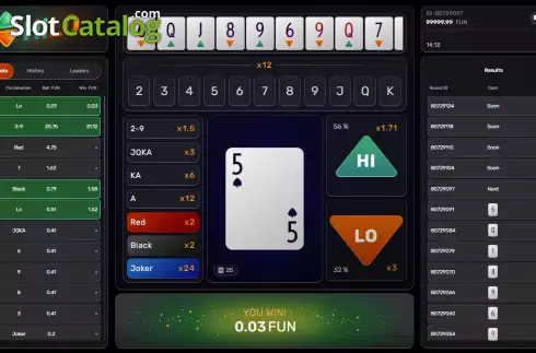 Скрин3. Hi Lo (Galaxsys) слот