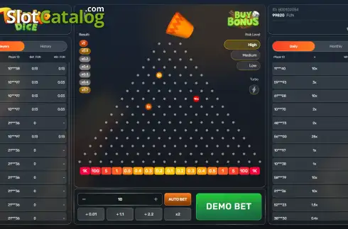 Скрин2. Plinko Dice слот