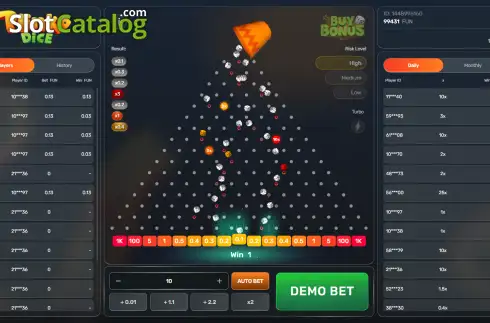 Скрин3. Plinko Dice слот