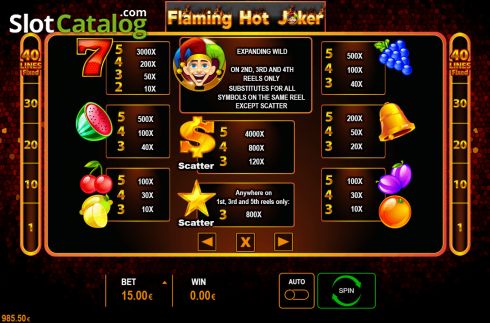 Скрин6. Flaming Hot Joker слот