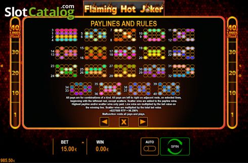 Скрин7. Flaming Hot Joker слот