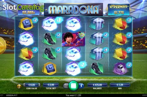 Скрин3. Maradona Hyperways слот