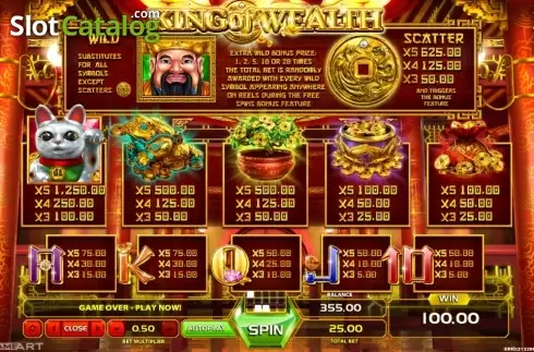 Скрин6. King Of Wealth слот