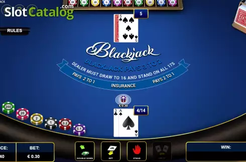 Скрин2. One-Hand Blackjack слот