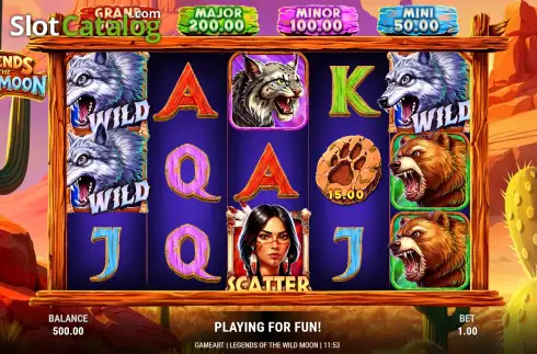Скрин2. Legends of the Wild Moon слот