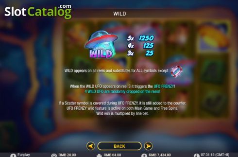 Скрин8. Ufo Frenzy слот