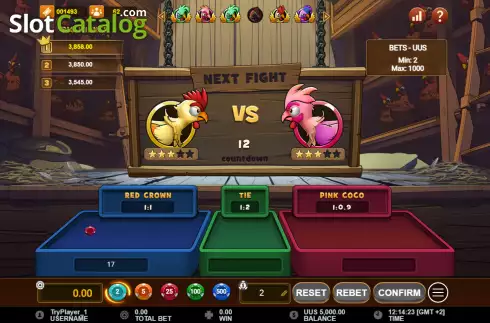 Скрин2. Rooster Fight слот