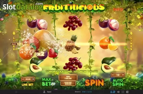 Скрин3. Fruitilicious (GamePlay) слот