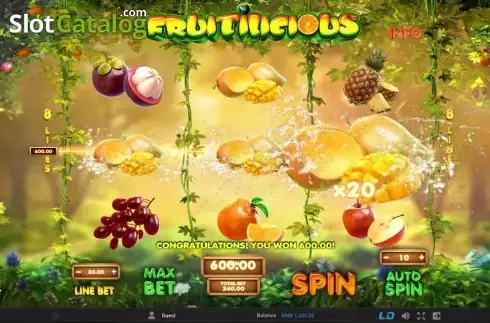 Скрин4. Fruitilicious (GamePlay) слот